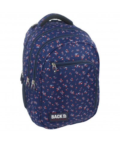 Plecak BackUP D 26 kwiatuszki do szkoły + GRATIS słuchawki - modny plecak dla dziewczyny, plecak w kwiatki, fajny plecak
