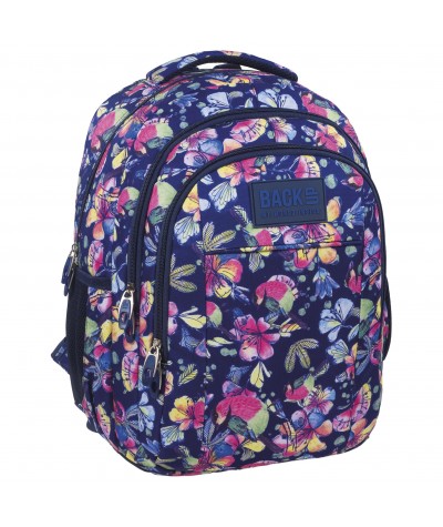 Plecak BackUP H 4 łąka nocą do szkoły - romantyczny plecak, plecak w kwiaty, plecak w stylu boho