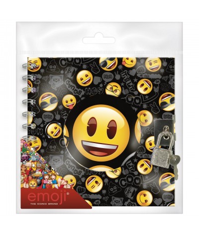 Pamiętnik spiralny na kluczyk Emoji z emotkami