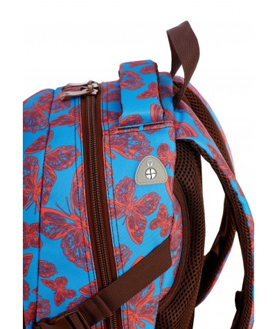 Plecak młodzieżowy HEAD motyle HD-115 A - modny plecak dla dziewczyn, fajny plecak dla dziewczyn, najmodniejszy plecak