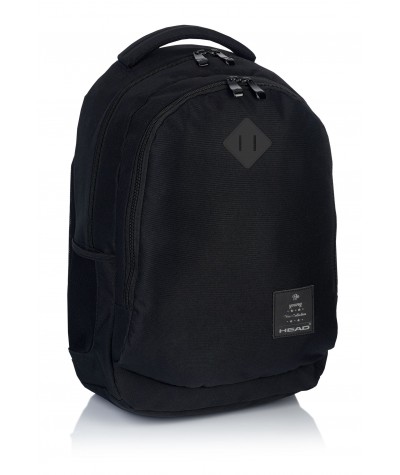 Plecak młodzieżowy HEAD czarny HD-68 B czarny gładki plecak, plecak męski, plecak bez wzorów