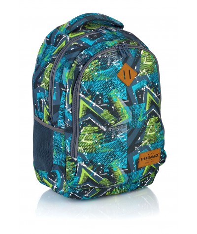 Plecak młodzieżowy HEAD zielona abstrakcja HD-78 B plecak młodzieżowy dla chłopaka, fajny plecak dla chłopaka