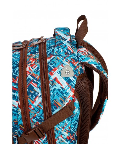 Plecak młodzieżowy HEAD niebieska wariacja HD-85 E - modny plecak dla chłopaka, modny plecak młodzieżowy, modny plecak