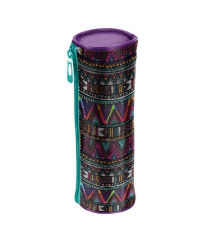 Kolorowy piórnik tuba z azteckim wzorem dla dziewczyny