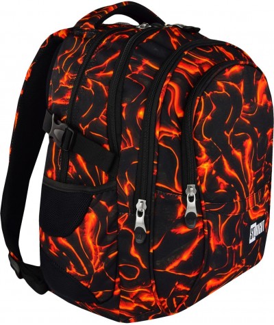 Plecak młodzieżowy 01 ST.RIGHT LAVA gorąca lawa - pomarańczowa lawa, modny plecak do szkoły dla chłopaka