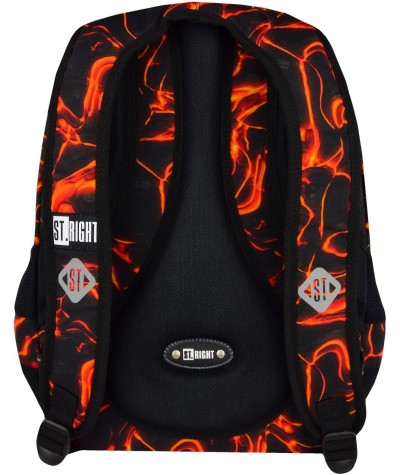 Plecak młodzieżowy 32 ST.RIGHT LAVA gorąca lawa - modny plecak dla chłopaka, pomarańczowa lawa