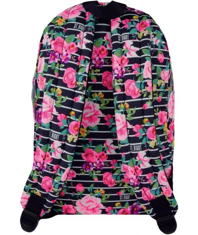Plecak miejski, wycieczkowy ST.RIGHT LIGHT ROSES różyczki BP09 modny plecak dla dziewczyny, plecak różyczki