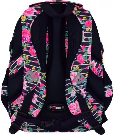 Plecak młodzieżowy ST.RIGHT LIGHT ROSES różyczki BP01 plecak szkolny dla dziewczyny, modny plecak szkolny dla dziewczyny
