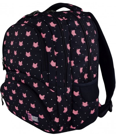 Plecak młodzieżowy ST.RIGHT MEOW koty BP07 modny plecak dla dziewczyny, plecak z kotkami