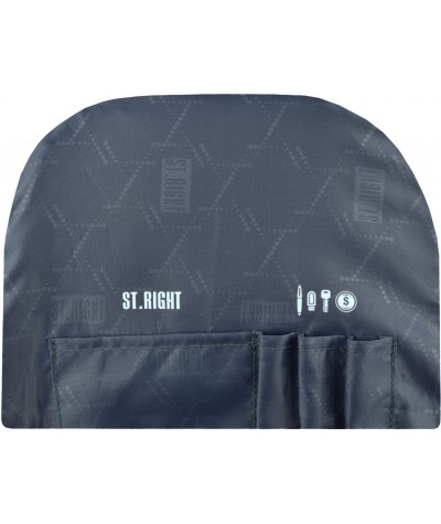 Plecak młodzieżowy ST.RIGHT NET BLUE szaro-niebieskie figury BP25 modny plecak dla chłopaka, modny plecak dla dziewczyny