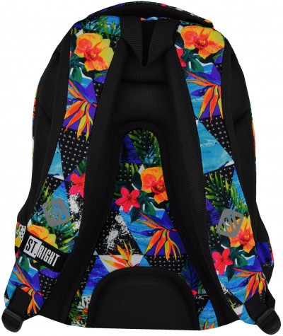 Plecak młodzieżowy ST.RIGHT PARADISE rajska wyspa BP07 kolorowy plecak szkolny, modny plecak szkolny