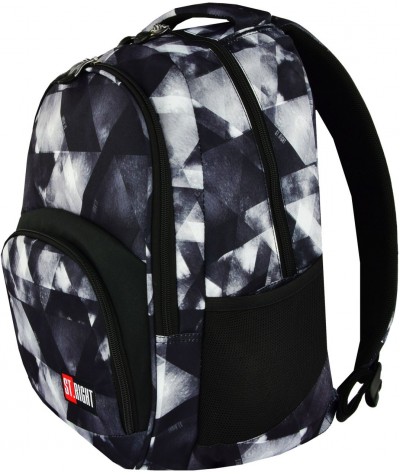 Plecak młodzieżowy 23 ST.RIGHT WATERCOLOUR szare cienie BP23 - modny plecak szkolny, młodzieżowy plecak szkolny