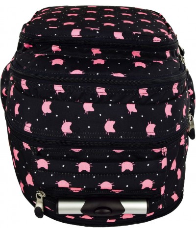 Plecak na kółkach ST.RIGHT MEOW koty - plecak w różowe kotki na granatowym tle hit dla dziewczynek