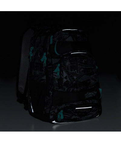 Plecak młodzieżowy Topgal - modny plecak dla chłopaka, solidny plecak dla chłopaka, plecak szkolny, Miasto nocą YUMI 18028 B