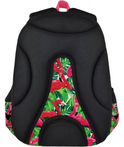 Plecak młodzieżowy ST.RIGHT FLAMINGO PING & GREEN flamingi BP07 - modny plecak dla nastolatki, modny plecak dla dziewczyny