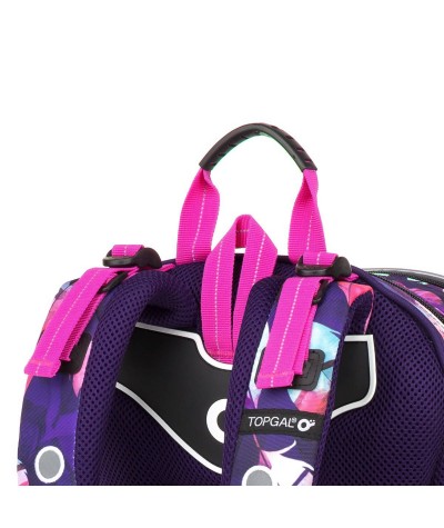 Plecak w piórka, plecak dla dziewczyny, plecak w piórka do 1 klasy, fioletowy plecak, plecak szkolny Topgal pióra LYNN 18009 G 