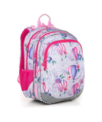 Różowy plecak szkolny dla dziewczynek, różowy plecak z balonami, różowy plecak dla dziewczynki, plecak Topgal ELLY 18007 G balon