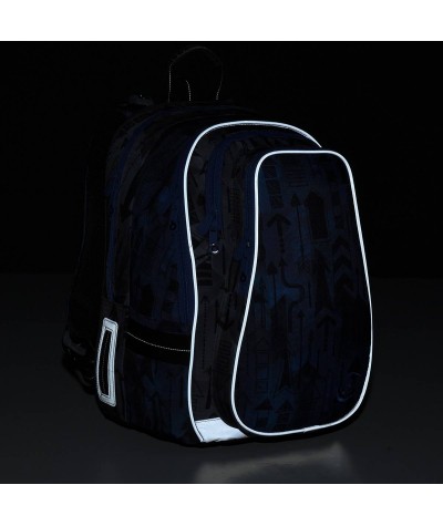 Granatowy plecak szkolny, chłopięcy plecak, plecak strzałki, modny plecak Topgal strzałki LYNN 18005 B