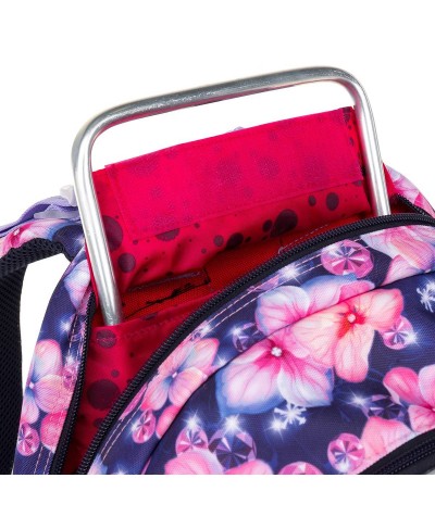 Plecak w kwiatki, plecak w kwiaty, plecak w różowe kwiaty, różowy plecak, fioletowy plecak, Topgal storczyki MIRA 18019 G
