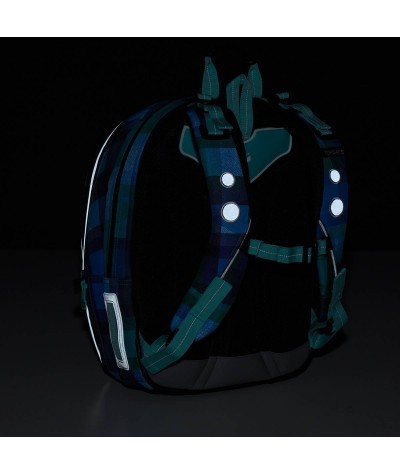 Plecak niebieski, plecak w kratkę, niebieski plecak w kratkę, szkolny Topgal niebieski w kratkę MIRA 18014 B