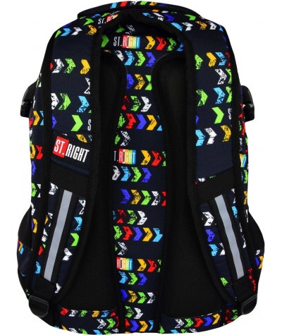 Plecak młodzieżowy ST.RIGHT ST.ARROWS kolorowe strzałki BP34 - modny i solidny plecak dla chłopaka, duży plecak dla chłopaka