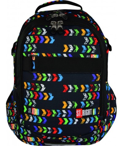 Plecak młodzieżowy ST.RIGHT ST.ARROWS kolorowe strzałki BP34 - modny i solidny plecak dla chłopaka, duży plecak dla chłopaka