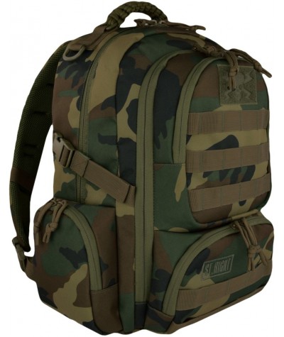 Plecak 30 l. MILITARY WOODLAND COMO klasyczne moro ST.RIGHT BP36 plecak moro, plecak na wycieczkę dla chłopaka, plecak taktyczny