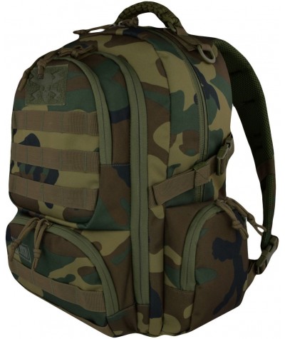 Plecak 30 l. MILITARY WOODLAND COMO klasyczne moro ST.RIGHT BP36 plecak moro, plecak na wycieczkę dla chłopaka, plecak taktyczny