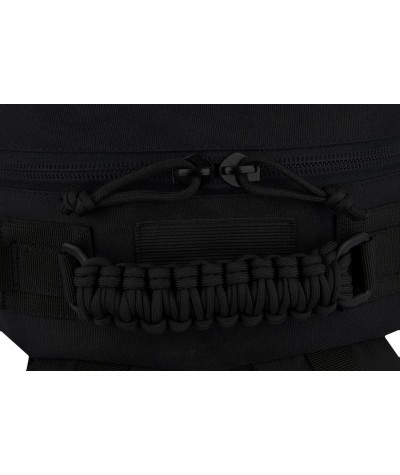 Plecak 30 l. MILITARY BLACK czarny ST.RIGHT - BP36 czarny plecak dla chłopaka w stylu militarnym, czarny plecak