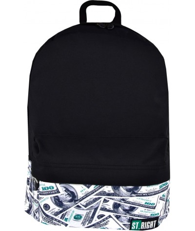 Plecak miejski ST.RIGHT DOLLARS dolary BP33 na laptopa - modny plecak dla chłopaka, fajny plecak dla chłopaka