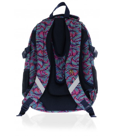 Plecak młodzieżowy HASH pawie pióra HS-13 H - modny plecak dla dziewczyny do szkoły, dziewczęcy plecak
