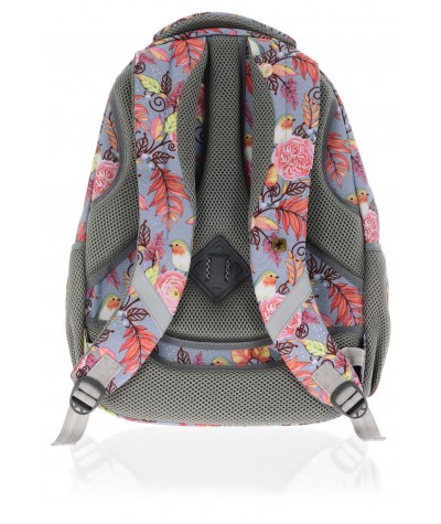 Plecak młodzieżowy HASH rustykalny HS-11 C - plecak w kwiaty, plecak w róże, rustykalny plecak, plecak na laptop