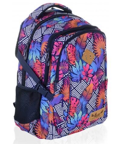 Plecak młodzieżowy HASH jesienna abstrakcja HS-09 D - modny plecak do szkoły, plecak na laptop dla młodzieży