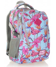 Plecak młodzieżowy HASH różowe flamingi HS-03 J modny plecak dla dziewczyny, błękitny plecak, różowy plecak