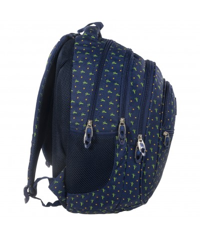 Plecak BackUP B 7 kaktusy do szkoły + GRATIS słuchawki - modny plecak dla młodzieży, plecak młodzieżowy, super plecak