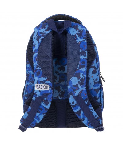 Plecak BackUP A 8 niebieskie kółka do szkoły + GRATIS słuchawki - młodzieżowy plecak, modny plecak do szkoły