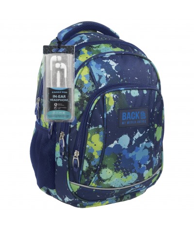 Plecak BackUP A 22 akwarela do szkoły + GRATIS słuchawki - młodzieżowy plecak, modny plecak do szkoły