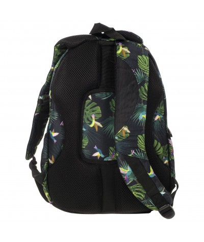 Plecak BackUP A 33 tropiki do szkoły + GRATIS słuchawki  - młodzieżowy plecak, modny plecak do szkoły