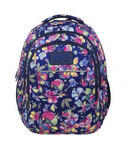Plecak BackUP H 4 łąka nocą do szkoły - romantyczny plecak, plecak w kwiaty, plecak w stylu boho