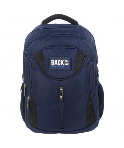 Plecak BackUP E 36 granatowy do szkoły - plecak dla faceta, męski plecak, plecak dla dorosłych