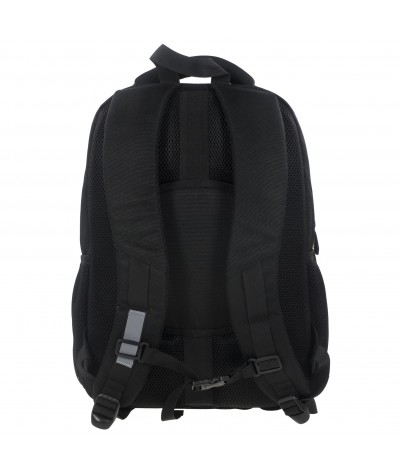 Plecak BackUP E 27 czarny do szkoły - czarny męski plecak, plecak dla faceta, czarny plecak szkolny