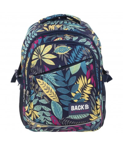 Plecak BackUP G 42 jesienne liście lekki do szkoły - modny plecak dla młodzieży, młodzieżowy plecak w kolorowe liście