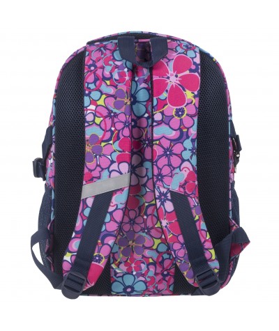 Plecak BackUP G 43 różowa łąka lekki do szkoły - wyjątkowy plecak dla dziewczynki, plecak w kwiaty