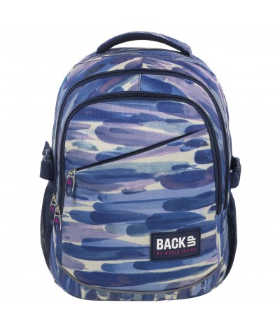 Plecak BackUP G 49 niebieska akwarela lekki do szkoły - plecak szkolny dla młodzieży, modny plecak, młodzieżowy plecak szkolny