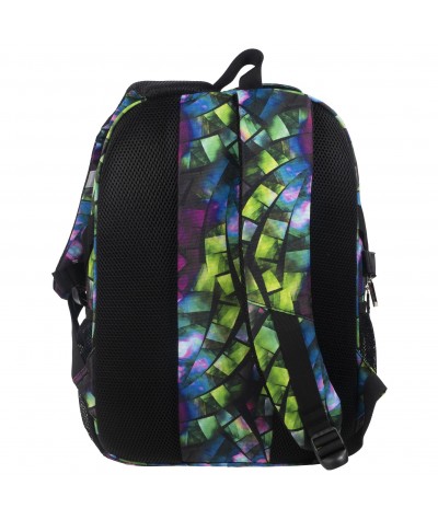 Plecak BackUP G 50 lustrzana abstrakcja lekki do szkoły - młodzieżowy plecak szkolny, młodzieżowy plecak na wycieczki