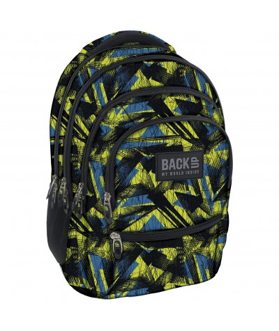 Plecak BackUP C 29 kreślarska abstrakcja do szkoły - fajny plecak dla chłopaka, modny plecak dla chłopaka, plecak dla chłopca