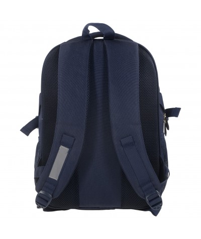 Plecak BackUP F 36 granatowy z niebieskim do szkoły - gładki plecak dla chłopaka, zwykły plecak, klasyczny plecak