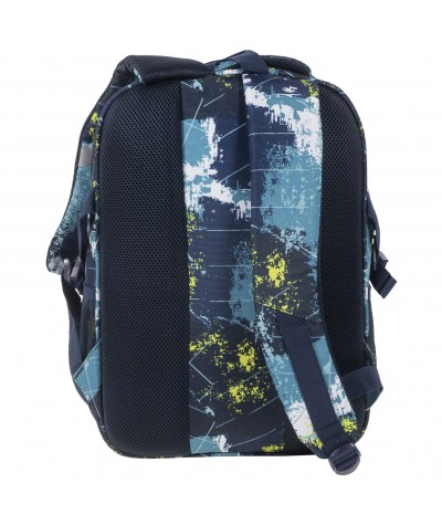 Plecak BackUP F 45 abstrakcja z żółtym do szkoły - modny plecak dla chłopaka, fajny plecak dla chłopaka