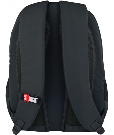 Plecak młodzieżowy ST.RIGHT 2-komory ST.GRAY szary BP23 - szary plecak dla chłopaka, modny plecak dla chłopaka, plecak męski