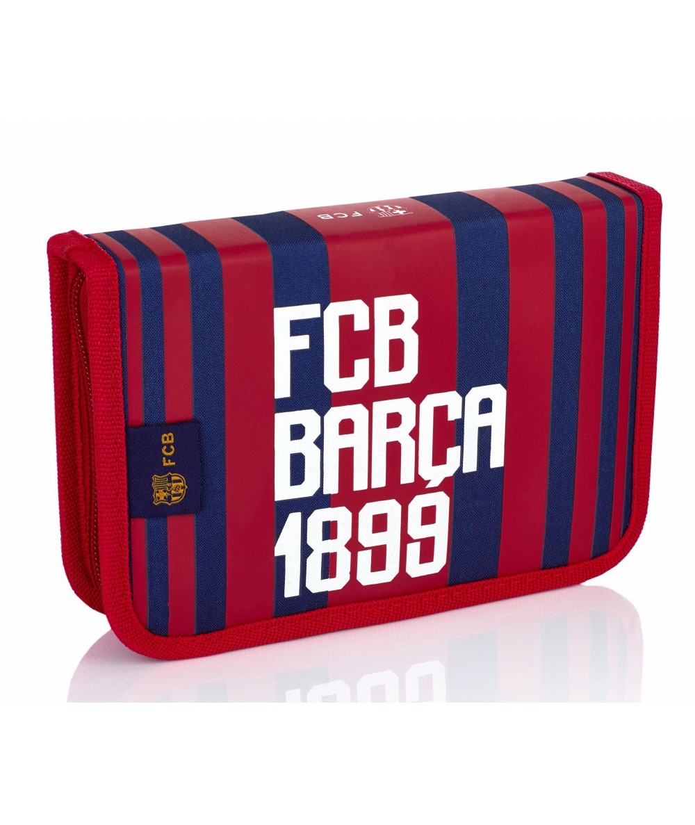 Piórnik dwuklapkowy z wyposażeniem FC Barcelona FC-185 Barca dla chłopca